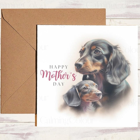 Dachshund Mother's Day | Greeting Card for Mum | Mother's Day Card