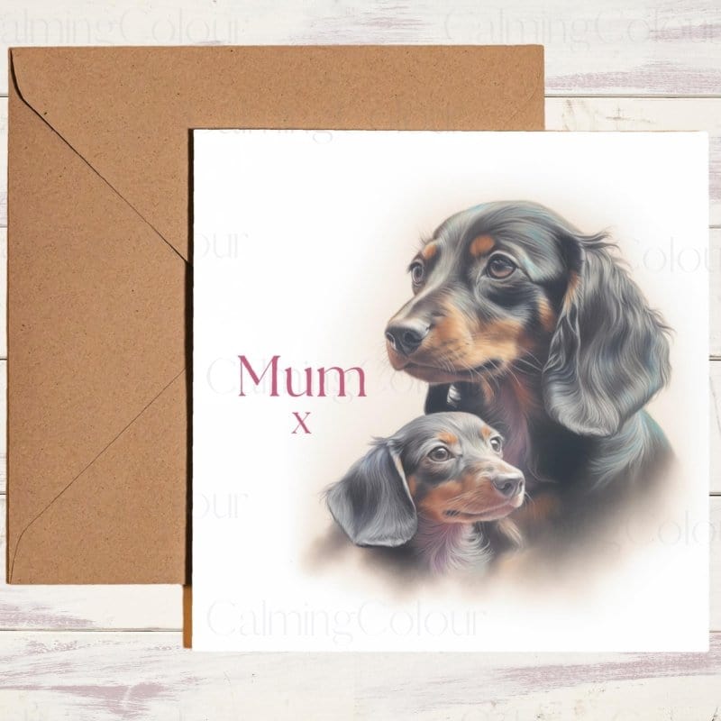 Dachshund Mother's Day | Greeting Card for Mum | Mother's Day Card