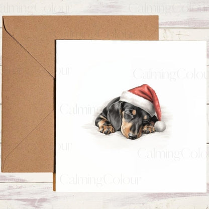 Dachshund Sleeping | Christmas Card | Christmas Card