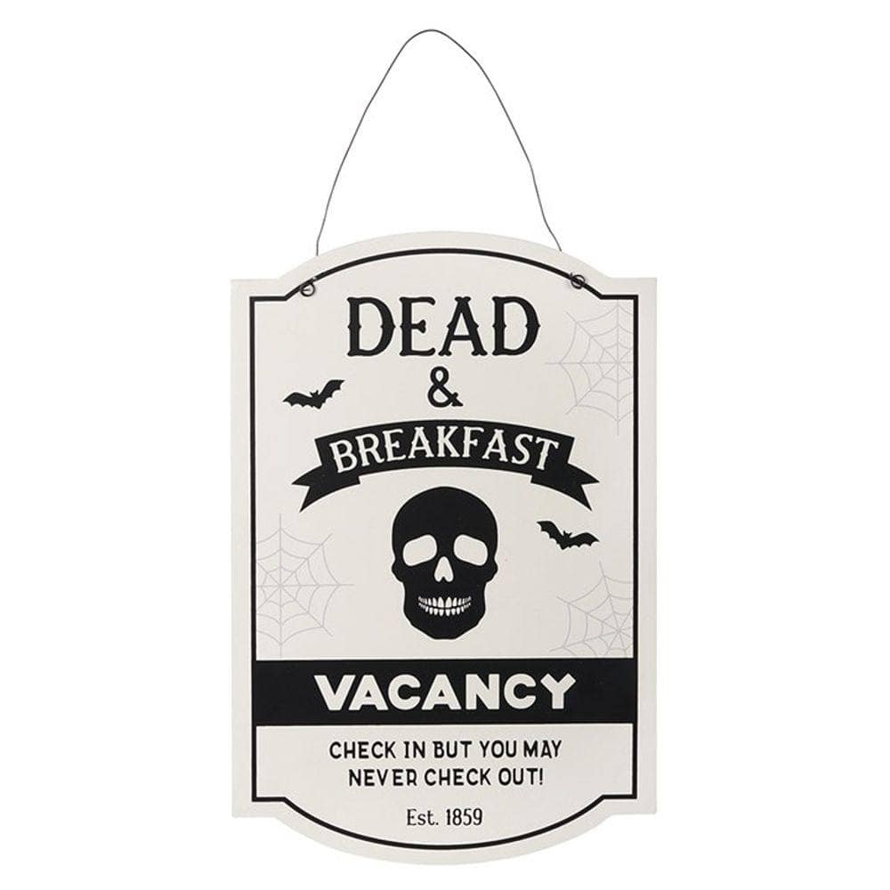 Dead and Breakfast Hanging Sign | 30cm Halloween | Calming Colour