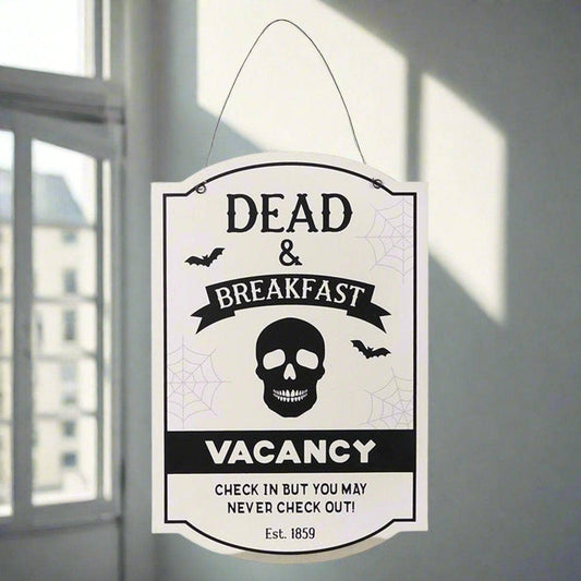 Dead and Breakfast Hanging Sign | 30cm Halloween | Calming Colour