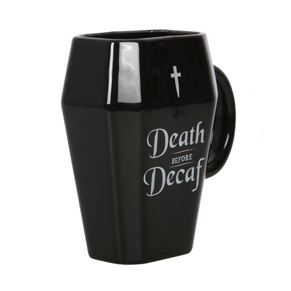 Death Before Decaf Coffin Mug | Calming Colour