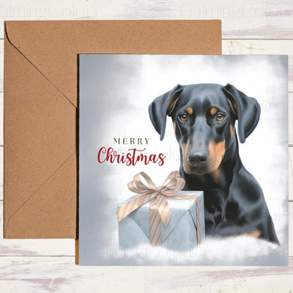 Dobermann Christmas Card | Dog Lover Greeting Card | Christmas Card