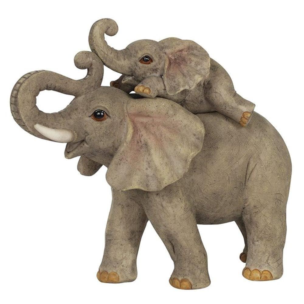 Elephant Adventure Mother and Baby Elephant Ornament | Calming Colour