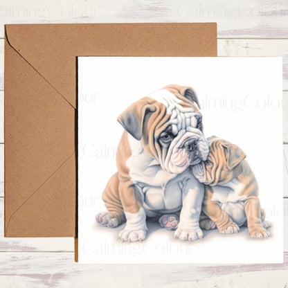 English Bulldog Mother's Day | Dog Greeting Card for Mum | Mother's Day Card