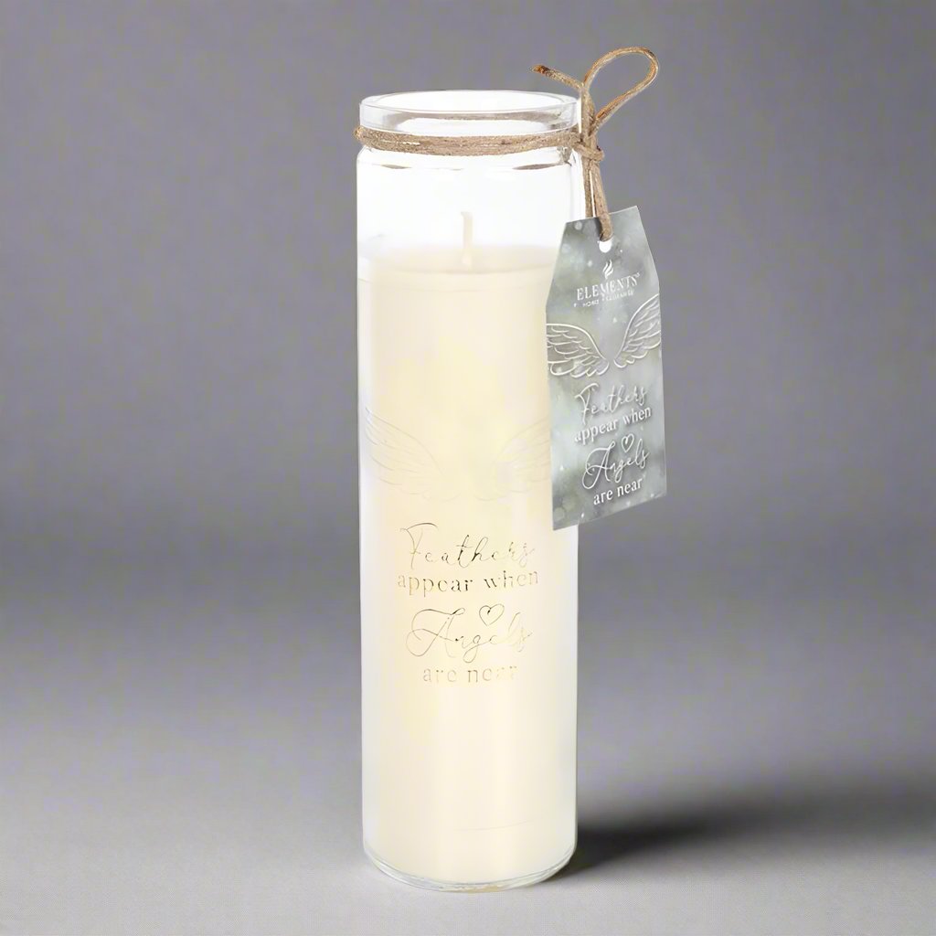 Feathers Appear Vanilla Tube Candle | Calming Colour