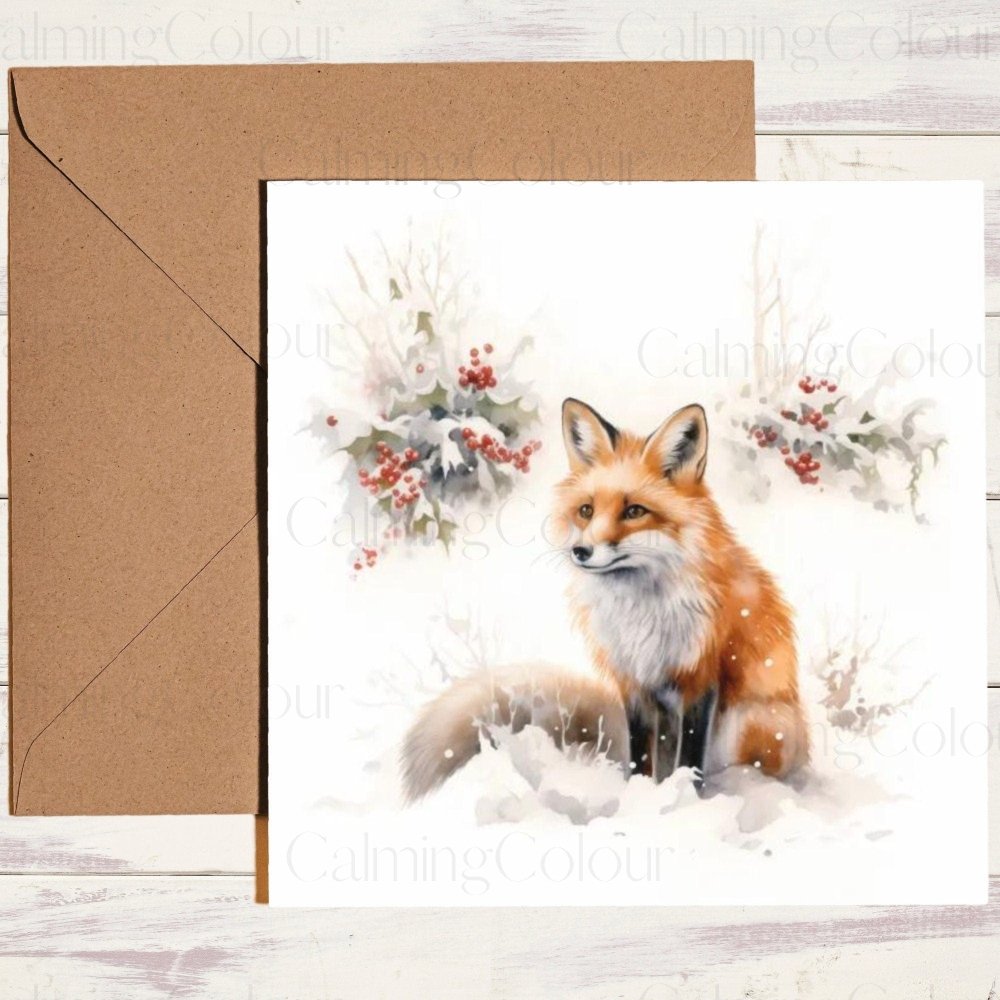 Fox Christmas Card | Card for Fox Lover | Christmas Card