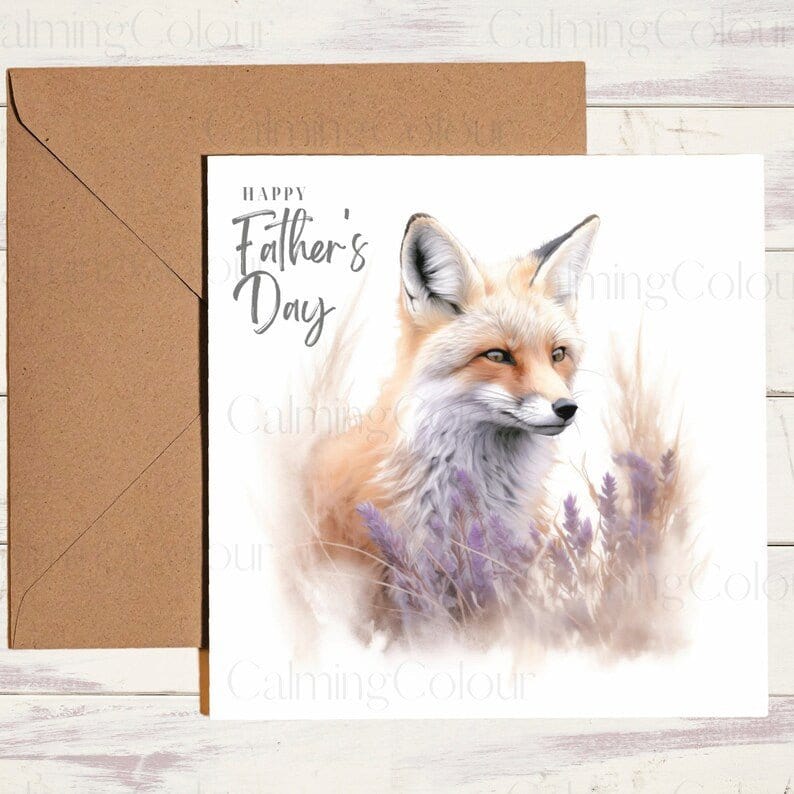 Fox Father's Day Card | Card for Dad | Calming Colour