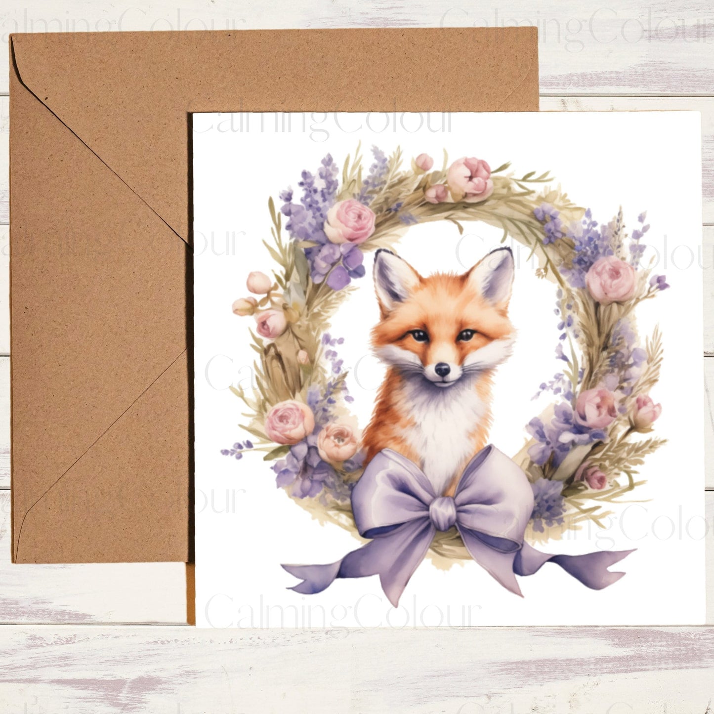 Fox Mother's Day Card | Single Card | | Calming Colour