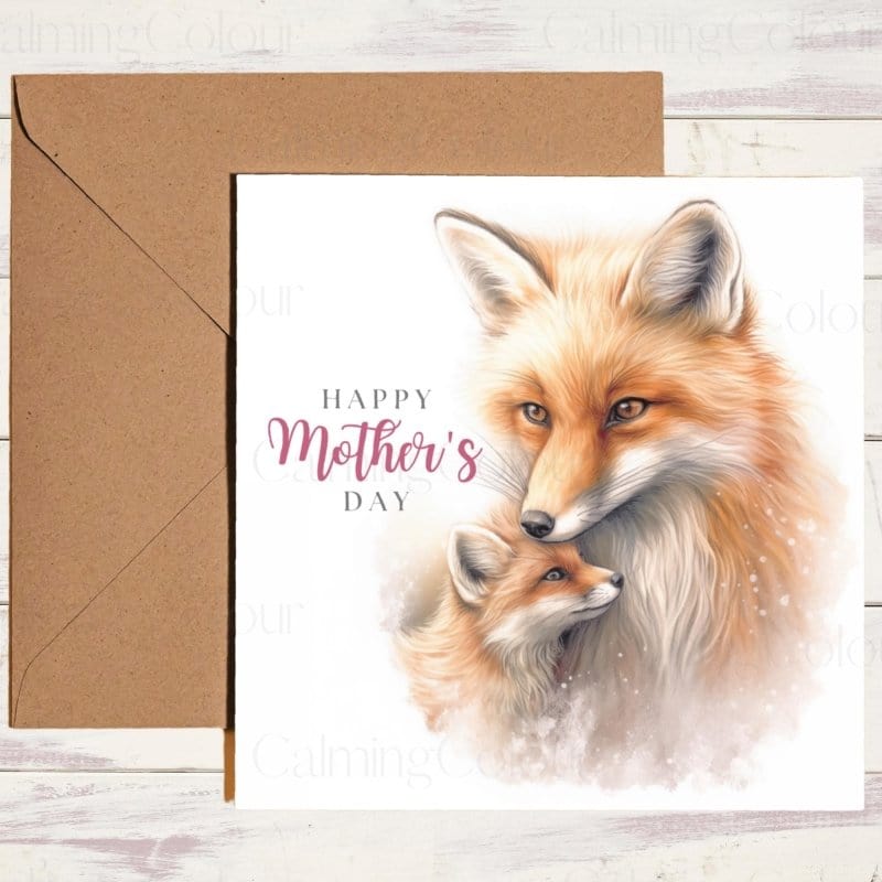 Fox Mother's Day Card with Love | Greeting Card for Mum | Mother's Day Card