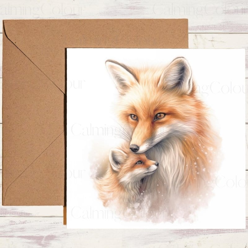 Fox Mother's Day Card with Love | Greeting Card for Mum | Mother's Day Card