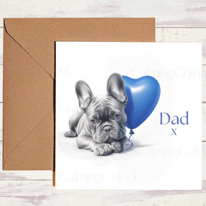 French Bulldog Father's Day Card | With Love | Father's Day