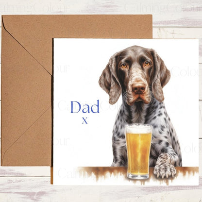 German Pointer Father's Day Card | With Love to Dad | Father's Day