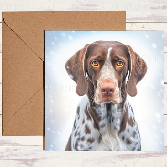 German Pointer in Snow | Christmas Card | Christmas Card