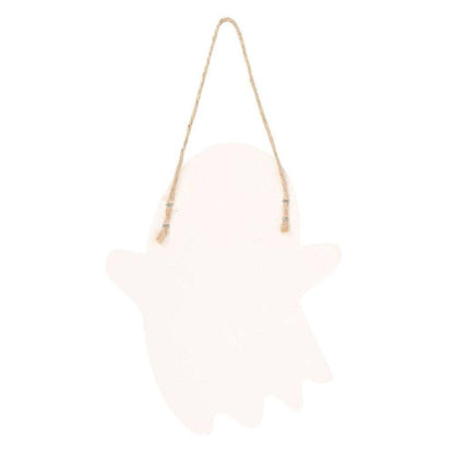 Ghost - Shaped Hanging Sign | Halloween | 20cm | Calming Colour