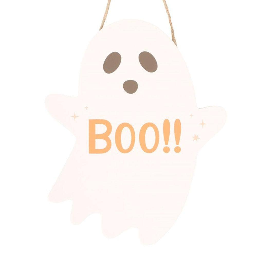 Ghost - Shaped Hanging Sign | Halloween | 20cm | Calming Colour