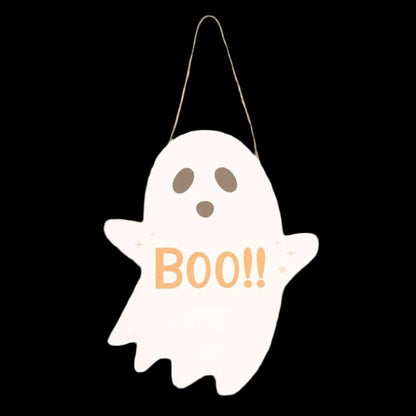 Ghost - Shaped Hanging Sign | Halloween | 20cm | Calming Colour