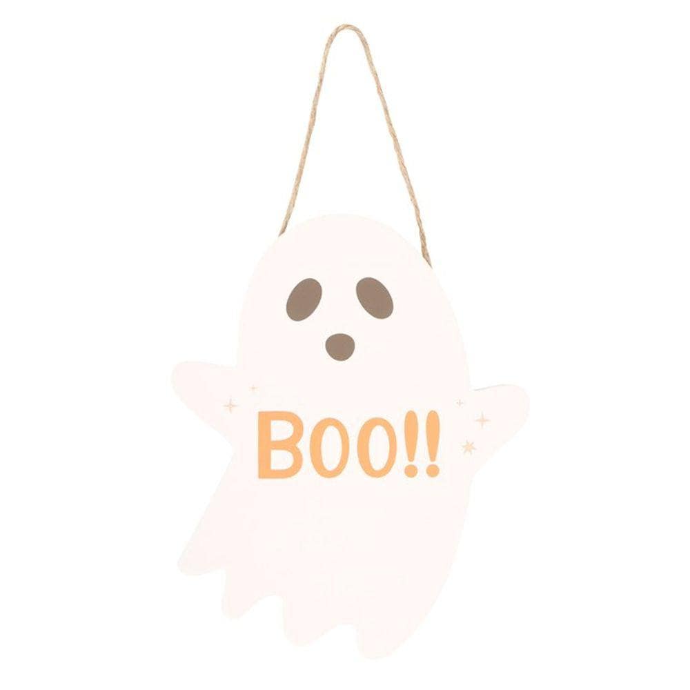 Ghost - Shaped Hanging Sign | Halloween | 20cm | Calming Colour