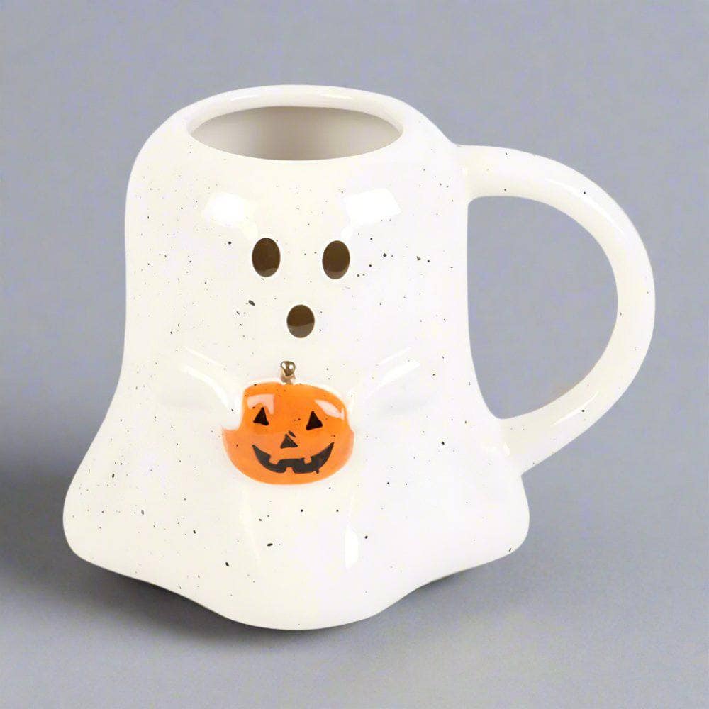 Ghost Shaped Mug with Pumpkin | Calming Colour