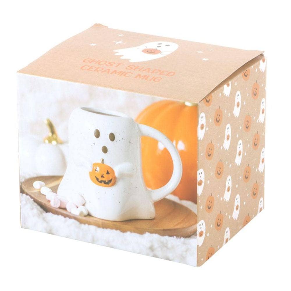 Ghost Shaped Mug with Pumpkin | Calming Colour