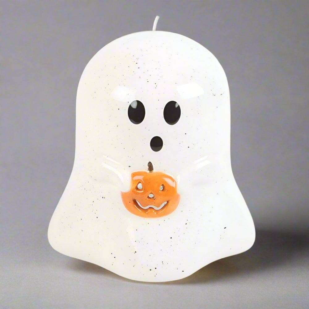 Ghost Shaped Tealight Candle Holder with Pumpkin | Calming Colour