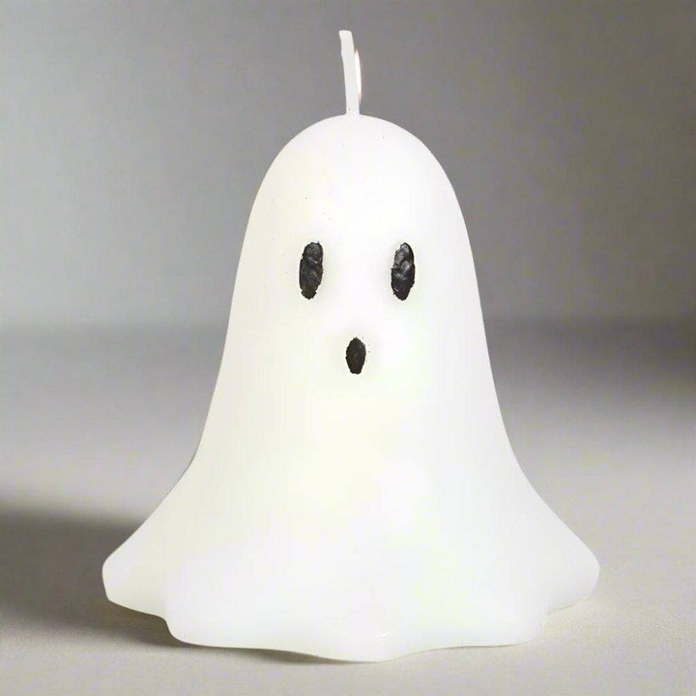 Ghoulish Unscented Ghost Candle | 10cm | Calming Colour