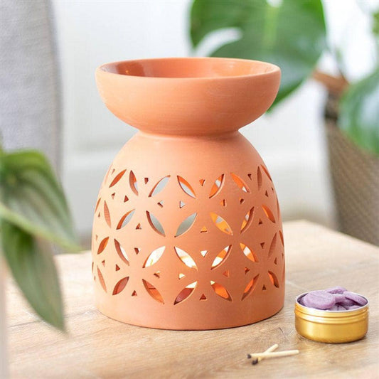 Giant Terracotta Oil Burner | Calming Colour