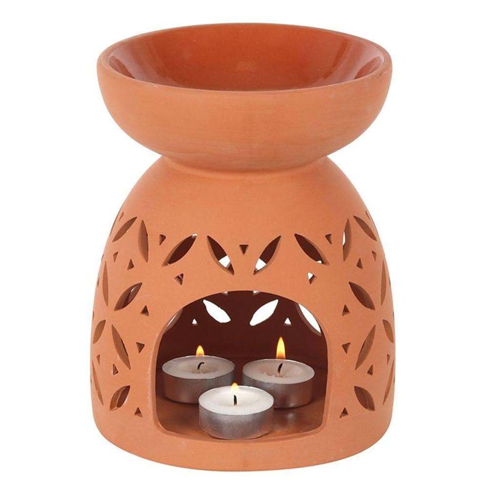 Giant Terracotta Oil Burner | Calming Colour