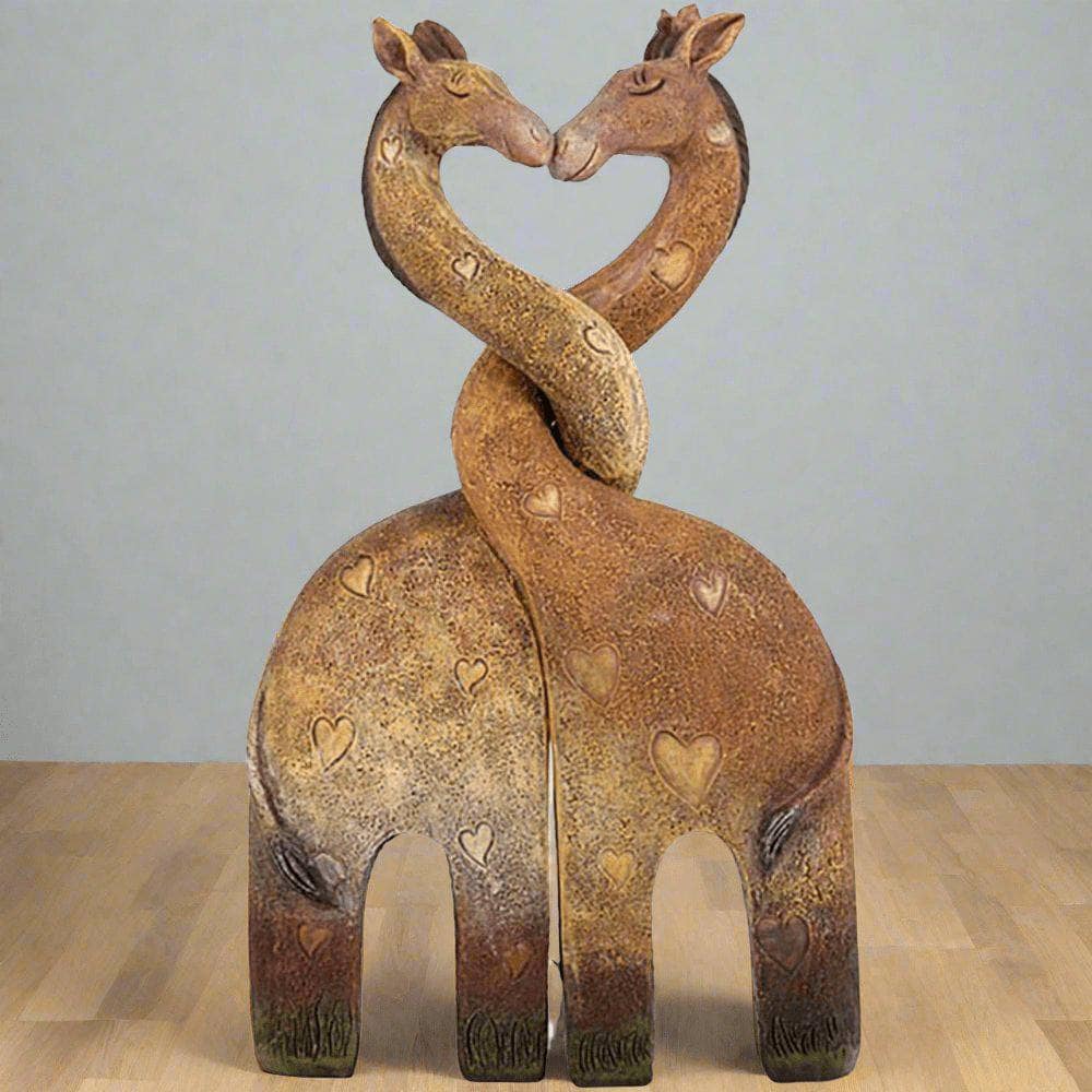 Giraffe Family WoodCraft Ornament | Calming Colour