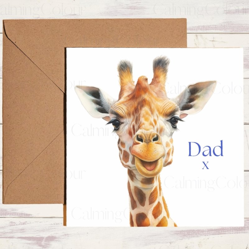 Giraffe Father's Day Card | With Love | Father's Day