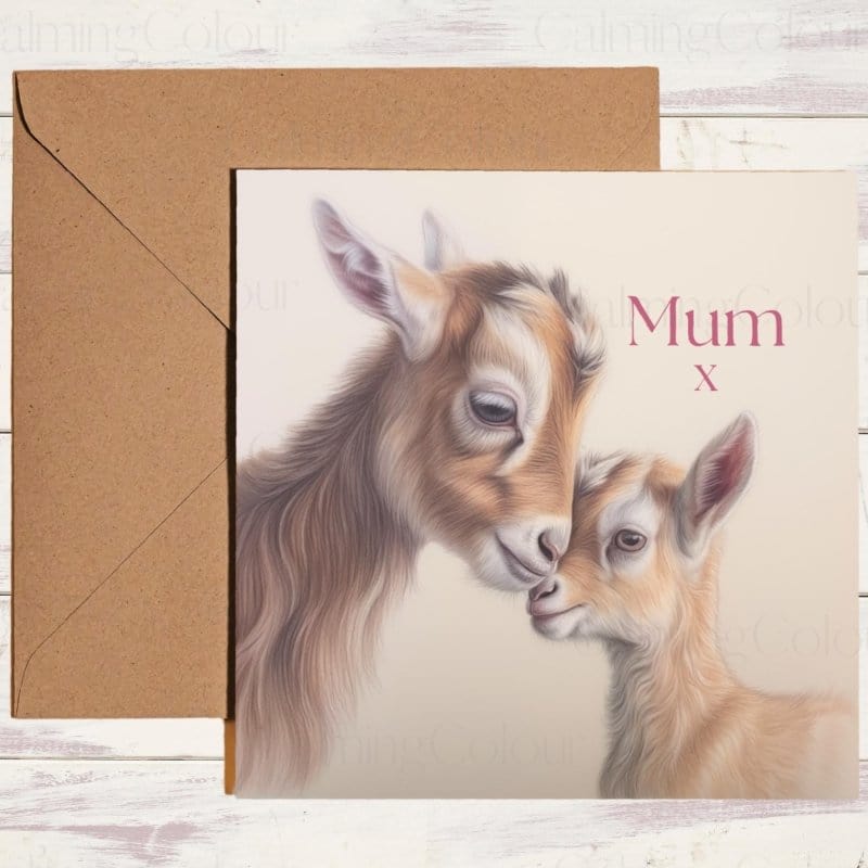 Goat Mother's Day | Greeting Card for Mum | Mother's Day Card