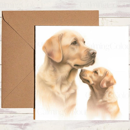 Gold Labrador Mother's Day Card | Dog Greeting Card for Mum | Mother's Day Card