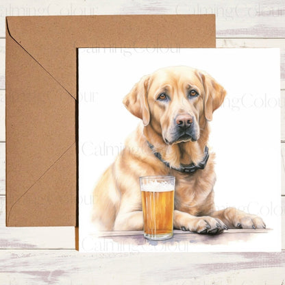 Golden Labrador Father's Day Card | Calming Colour