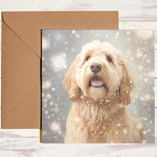 Goldendoodle Winter Christmas Card | Christmas Card
