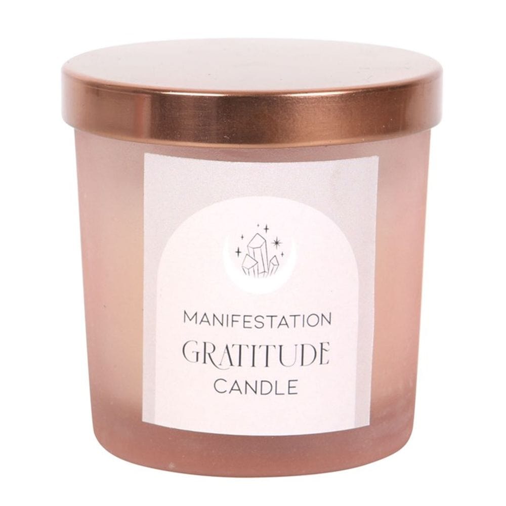 Gratitude Wild Rose Crystal Chip Candle | Calming Colour