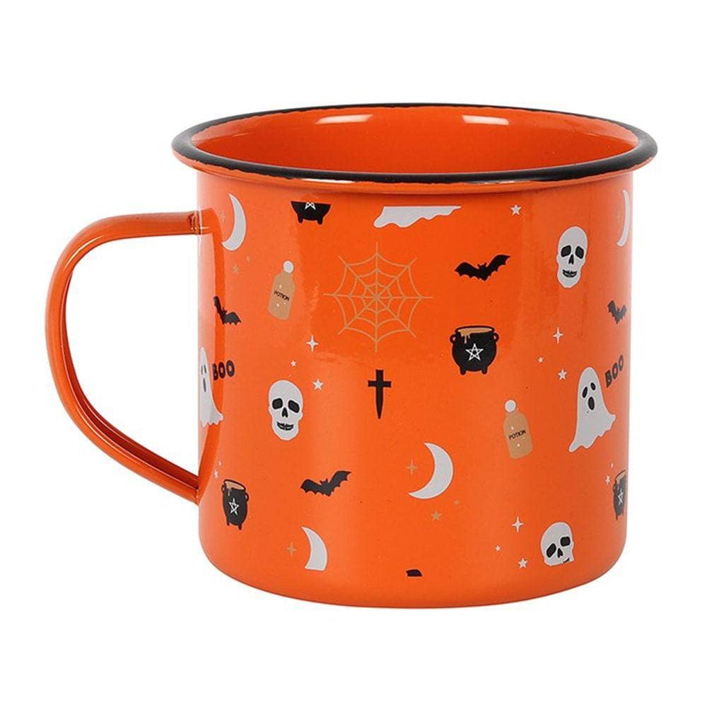 Halloween Print Enamel Mug | Calming Colour