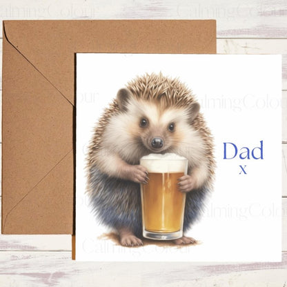 Hedgehog Father's Day Card | Dad With Love | Father's Day