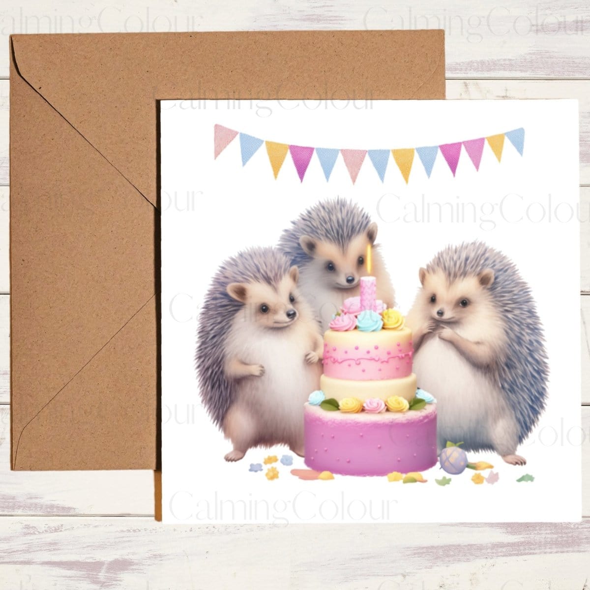 Hedgehog Greeting Card | Birthday | Calming Colour