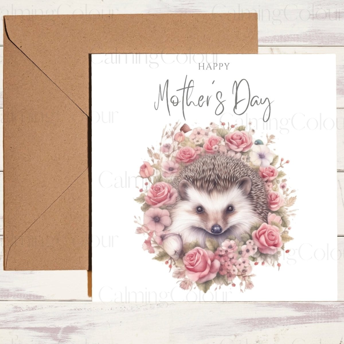 Hedgehog Mother's Day Card | Single Card | Calming Colour