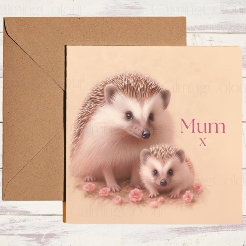 Hedgehog Mother’s Day | Sweet Card for Mum | Mother's Day Card