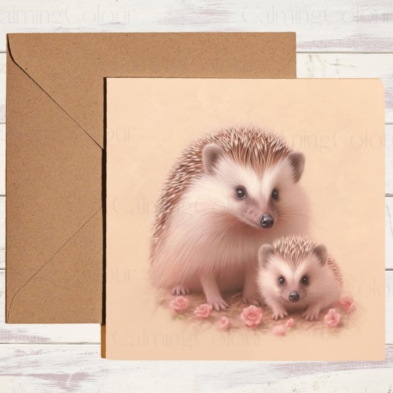 Hedgehog Mother’s Day | Sweet Card for Mum | Mother's Day Card