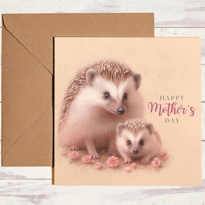 Hedgehog Mother’s Day | Sweet Card for Mum | Mother's Day Card