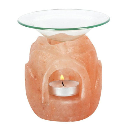 Himalayan Salt Oil Burner | Lotus Flower Shaped | Calming Colour