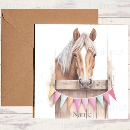 Horse Greeting Card | Equine Birthday | Birthday Card (Personalised)
