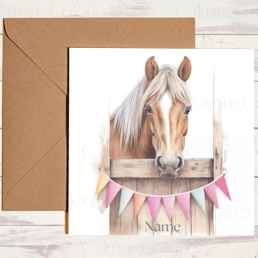 Horse Greeting Card | Equine Birthday | Birthday Card (Personalised)