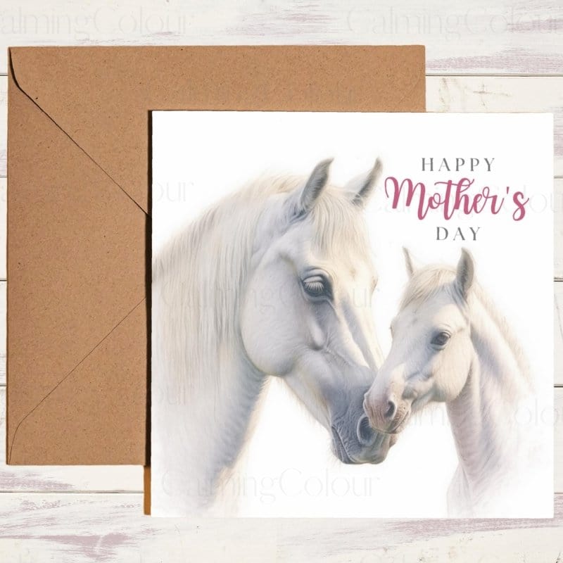 Horse Mother's Day with Love | Greeting Card for Mum | Mother's Day Card