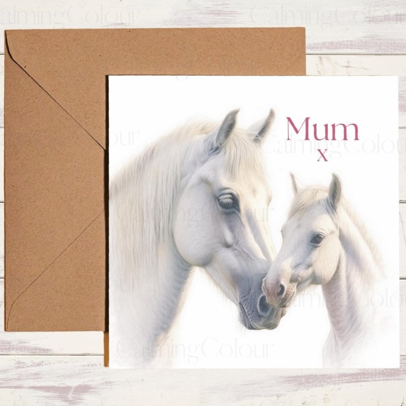 Horse Mother's Day with Love | Greeting Card for Mum | Mother's Day Card