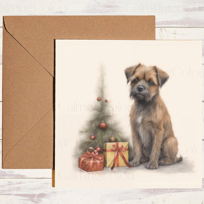 Border Terrier Christmas Cards | Dog Lover Greeting Card Pack (10 or 20)