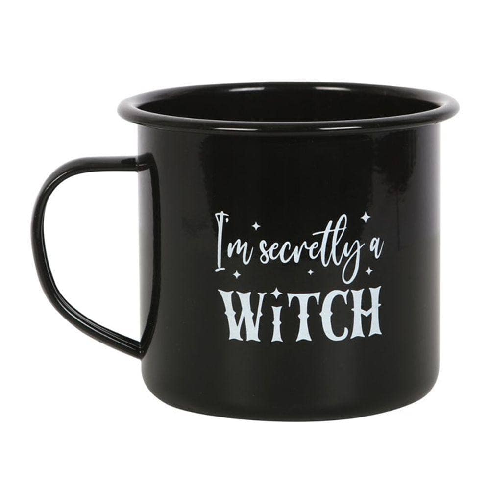 I'm Secretly A Witch Enamel Mug | Calming Colour