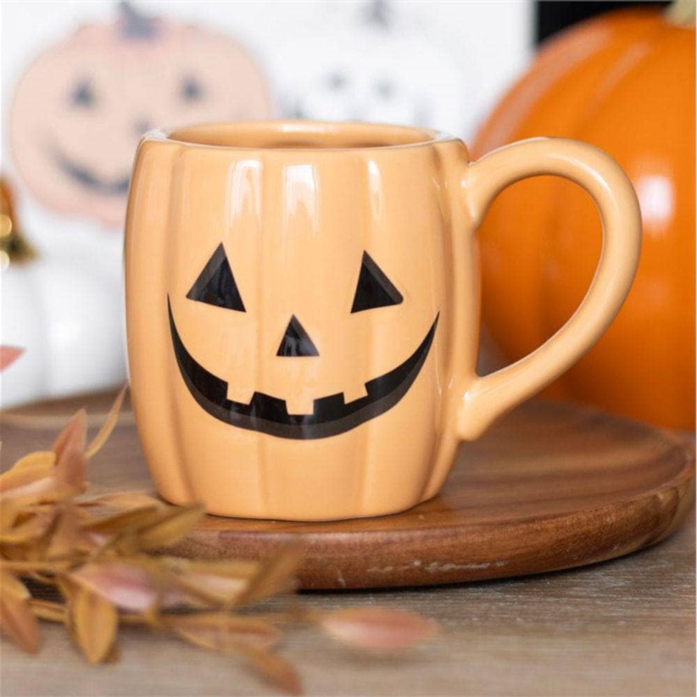 Jack - o' - Lantern Pumpkin Shaped Mug | Calming Colour